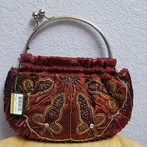 NWT Beaded Evening Clutch - Beautiful colors!
